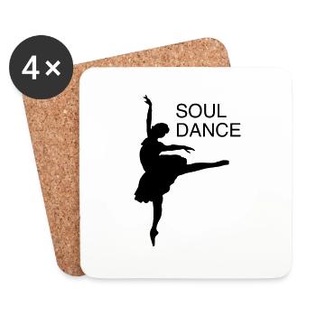 Danse Musique de danse - Dessous de verre (lot de 4) - blanc - Devant