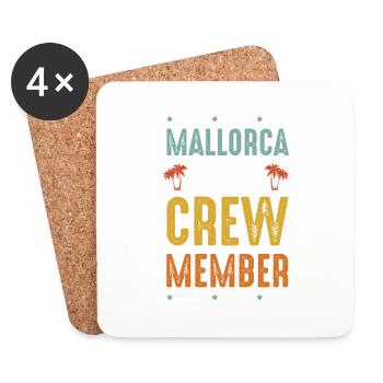 Majorque Party Crew - Dessous de verre (lot de 4) - blanc - Devant