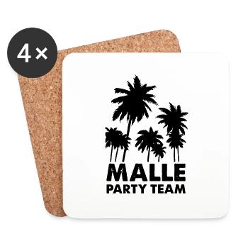 Malle Party Team - Coasters (set of 4) - white - Front