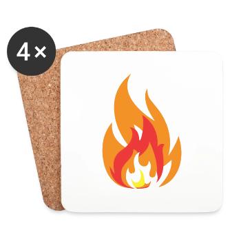 Le Pouvoir du Feu : des flammes d’inspiration - Dessous de verre (lot de 4) - blanc - Devant