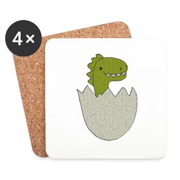 Dino Baby - Coasters (set of 4) - white - Front