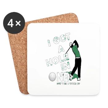 I GOT A HOLE IN ONE BUT THEN I WOKE UP - Dessous de verre (lot de 4) - blanc - Devant