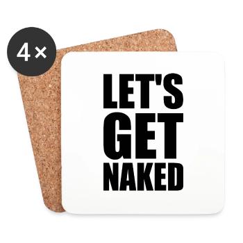 Let's get naked - Untersetzer (4er-Set) - Weiß - Vorne