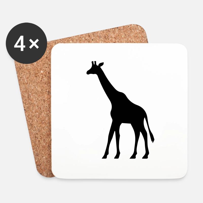 giraffe - Untersetzer (4er-Set) - Weiß