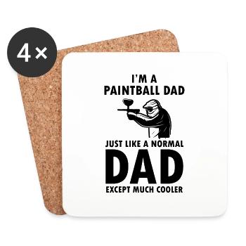 Paintball Airsoft - Coasters (set of 4) - white - Front