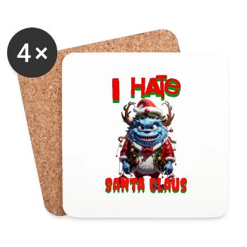 I hate the father christmas - Coasters (set of 4) - white - Front