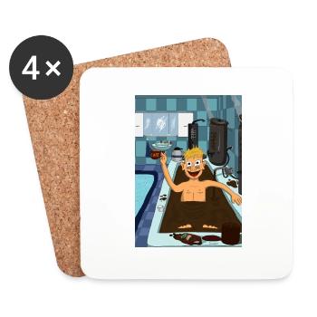 Kaffeebad - Untersetzer (4er-Set) - Weiß - Vorne