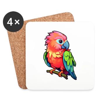Parrot - Coasters (set of 4) - white - Front