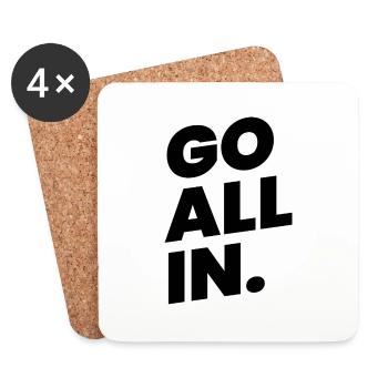 Go all in - Coasters (set of 4) - white - Front