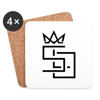 DLS Crown template - Coasters (set of 4) - white - Front