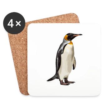 majestätischer Königspinguin - Untersetzer (4er-Set) - Weiß - Vorne
