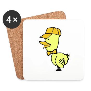 ente cap - Untersetzer (4er-Set) - Weiß - Vorne