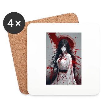 Anime Bloody Mary - Untersetzer (4er-Set) - Weiß - Vorne