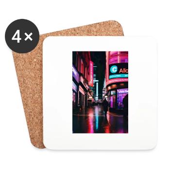 London Street Life II - Dessous de verre (lot de 4) - blanc - Devant