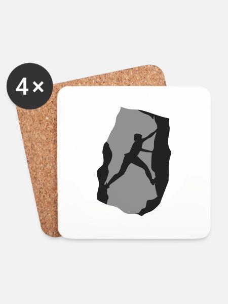 Rock Climbing - Untersetzer (4er-Set) - Weiß