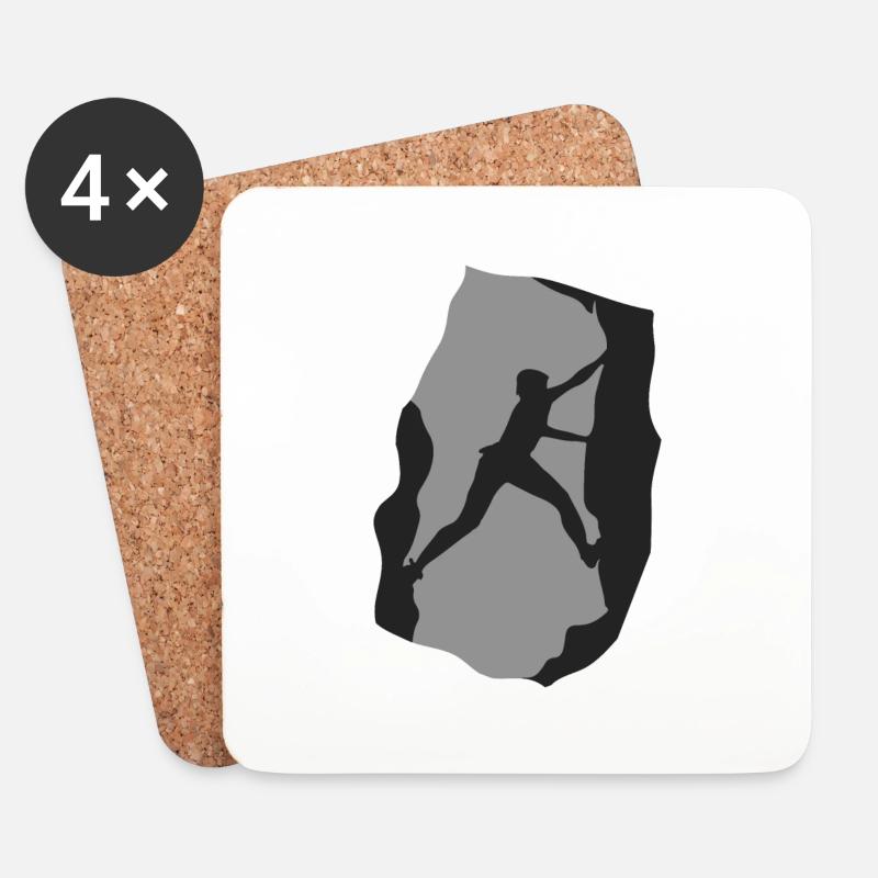 Rock Climbing - Untersetzer (4er-Set) - Weiß