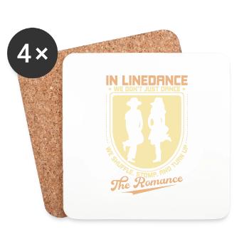 We Don't Just Dance We Shuffle, Stomp Line Dance C - Coasters (set of 4) - white - Front