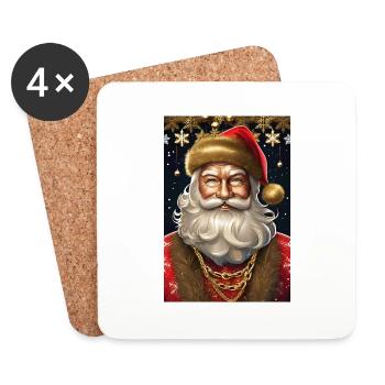 Noël moche II - Dessous de verre (lot de 4) - blanc - Devant