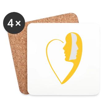 Mon or 2 - Dessous de verre (lot de 4) - blanc - Devant