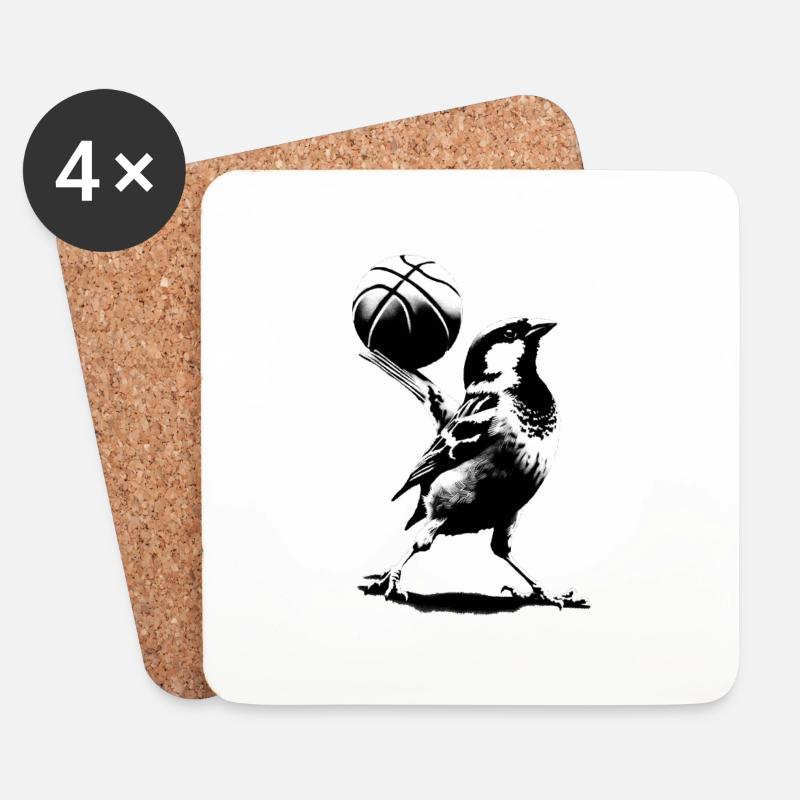 Ulmer SSV Spatz Basketball - Untersetzer (4er-Set) - Weiß