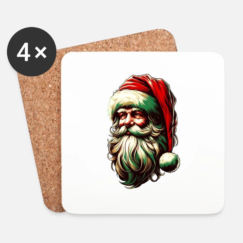 Weihnachtsmann Schauspieler - Untersetzer (4er-Set) - Weiß