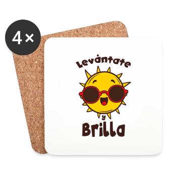 citation d'humour en espagnol - Dessous de verre (lot de 4) - blanc - Devant