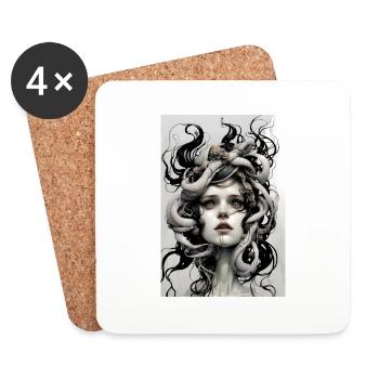 Medusa - Coasters (set of 4) - white - Front