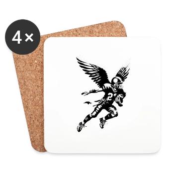 Angel joue au football américain ENFLAMED - Dessous de verre (lot de 4) - blanc - Devant
