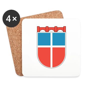 Wappen Saarland 1948 - Untersetzer (4er-Set) - Weiß - Vorne