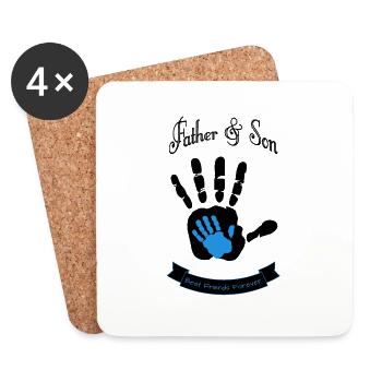 father and son, best friends forever - Untersetzer (4er-Set) - Weiß - Vorne