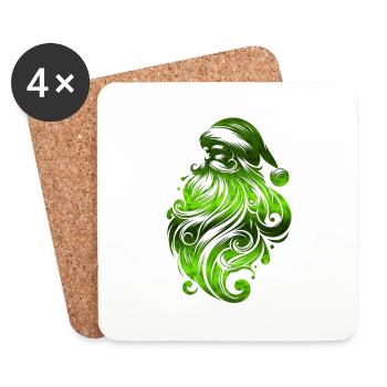 Weihnachten Weihnachtsmann Weihnachtsmann ungezogene Feiertage Winter - Untersetzer (4er-Set) - Weiß - Vorne