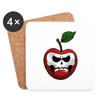 Punischerry cherry looking for a fruit grower - Coasters (set of 4) - white - Front