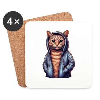 Cat the Bloods Gang Member - Coasters (set of 4) - white - Front
