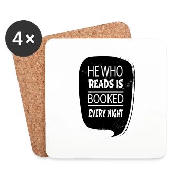 book children i love books jokes jokes geek sayings - Coasters (set of 4) - white - Front