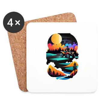 Quad & Off-Road - Coasters (set of 4) - white - Front