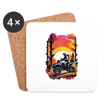 Quad & Off-Road - Coasters (set of 4) - white - Front