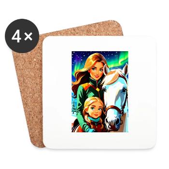 personalized design mother's gift - Coasters (set of 4) - white - Front