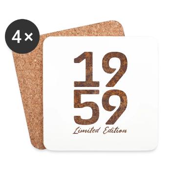 Vintage 1959 édition limitée look rouille - Dessous de verre (lot de 4) - blanc - Devant