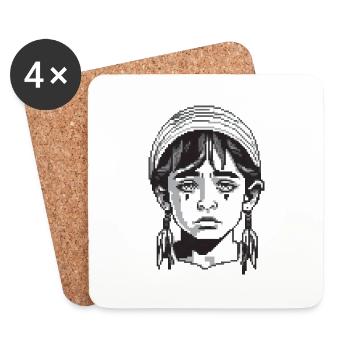 Crying Kid - Coasters (set of 4) - white - Front