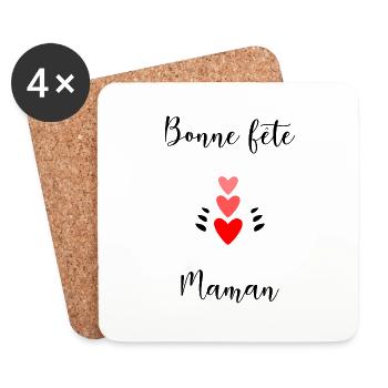 GRANNY. MOTHER'S DAY. HAPPY GRANNY'S DAY. I LOVE YOU - Coasters (set of 4) - white - Front
