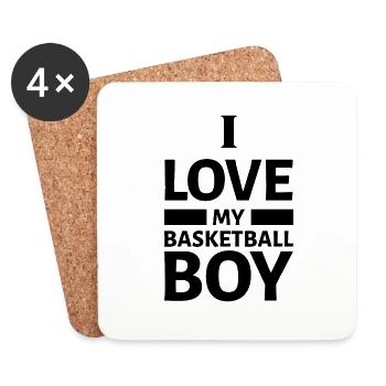 Basketball - Untersetzer (4er-Set) - Weiß - Vorne