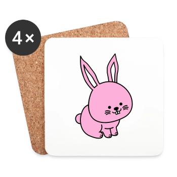 hare - Coasters (set of 4) - white - Front