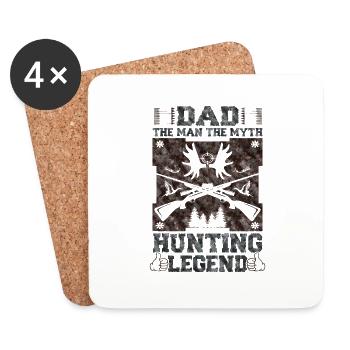 Hunting, game, hunt, nature, hunter, animal wildlife - Coasters (set of 4) - white - Front