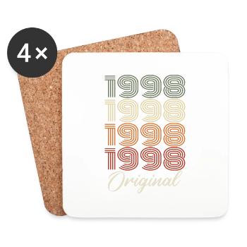1998 Cadeau D'anniversaire Vintage Original 1998 - Dessous de verre (lot de 4) - blanc - Devant