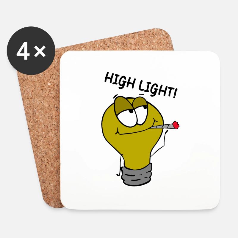 Lustiger Spruch Witzig Humor Geschenkidee - Untersetzer (4er-Set) - Weiß