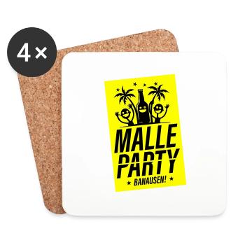 Malle Party Banausen Mallorca - Dessous de verre (lot de 4) - blanc - Devant