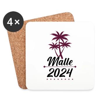 malle 2024 001 - Untersetzer (4er-Set) - Weiß - Vorne