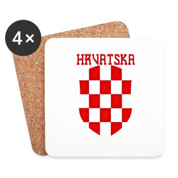 Kroatien hrvatska kroatien hrv hr travel zagreb - Untersetzer (4er-Set) - Weiß - Vorne