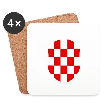 Croatie hrvatska croatie zagreb split dubrovnik - Dessous de verre (lot de 4) - blanc - Devant