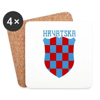 Kroatien hrvatska kroatien hrv reisen zagreb split - Untersetzer (4er-Set) - Weiß - Vorne